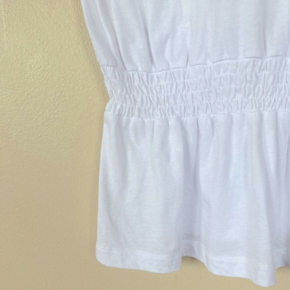 Short Sleeve Boho Stretch Waist Cotton Top Size Small - Picture 7 of 16